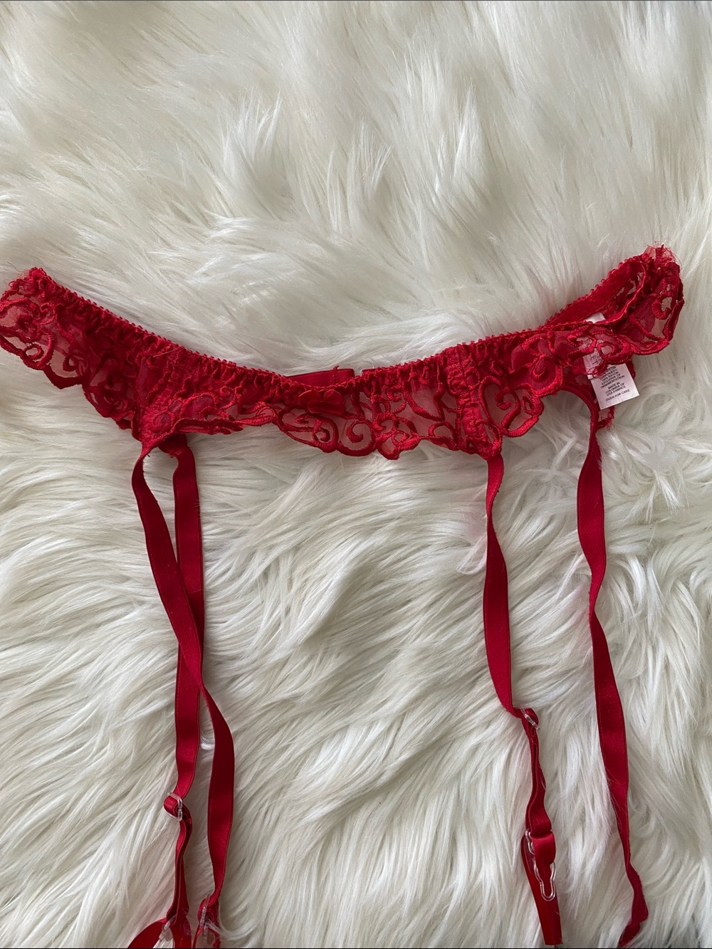Flawed* Victoria’s Secret vintage 90’s Red Lace Garter Belt - Women Intimates